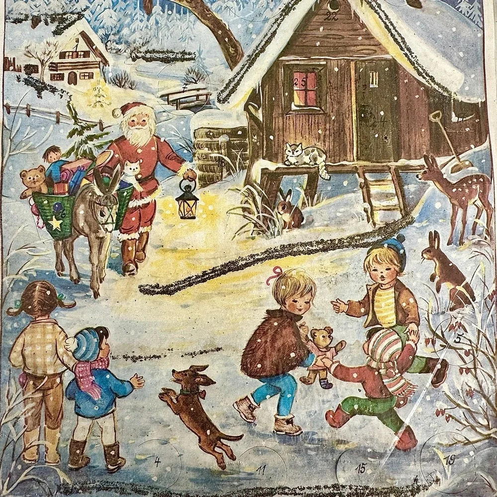 VTG Christmas‎ Advent Calendar RS Stuttgart Rohr West Germany Glitter New Nr 25